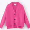Aleger N.99 Cashmere Blend Oversized Cardigan - Pink Flash