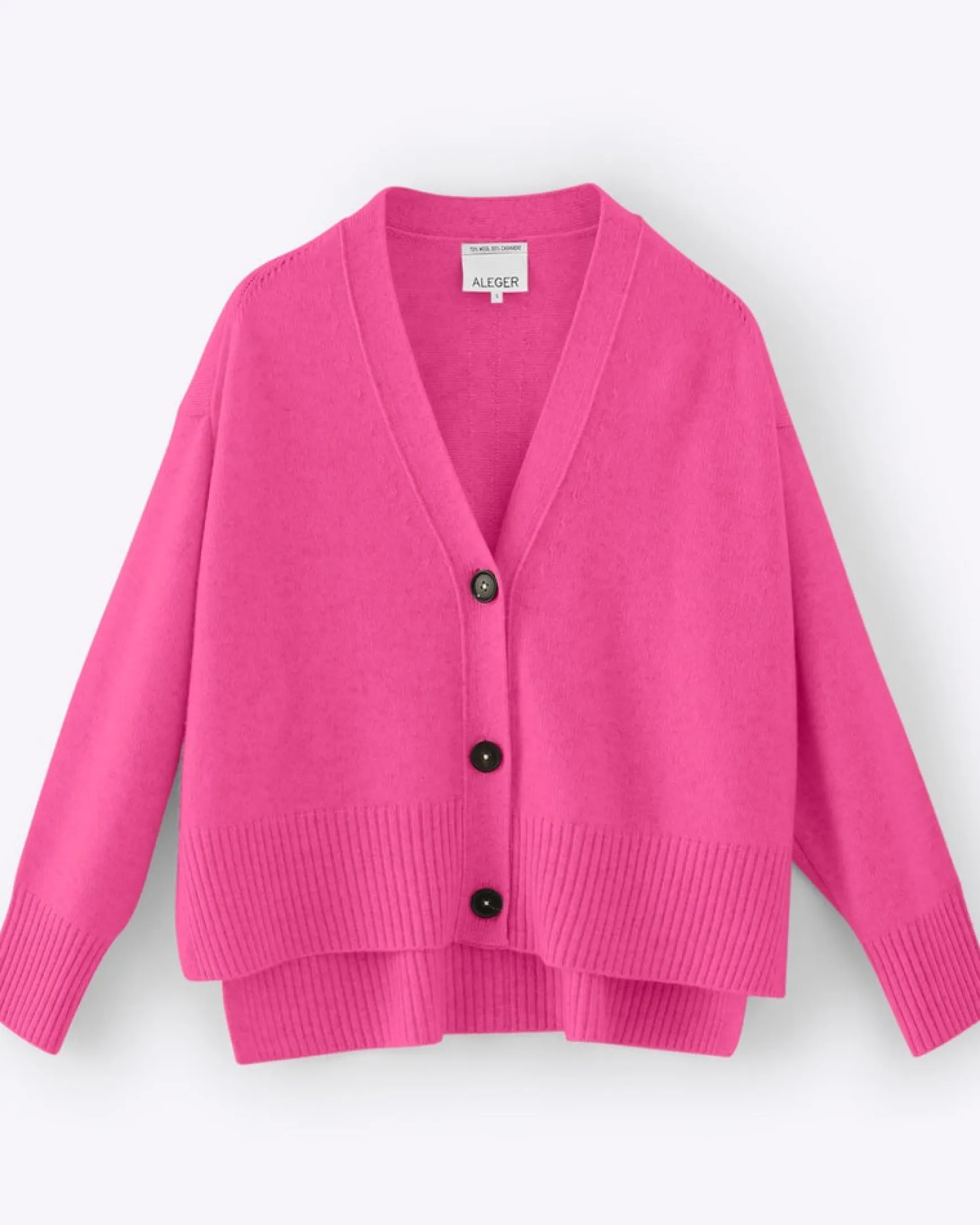 Aleger N.99 Cashmere Blend Oversized Cardigan - Pink Flash