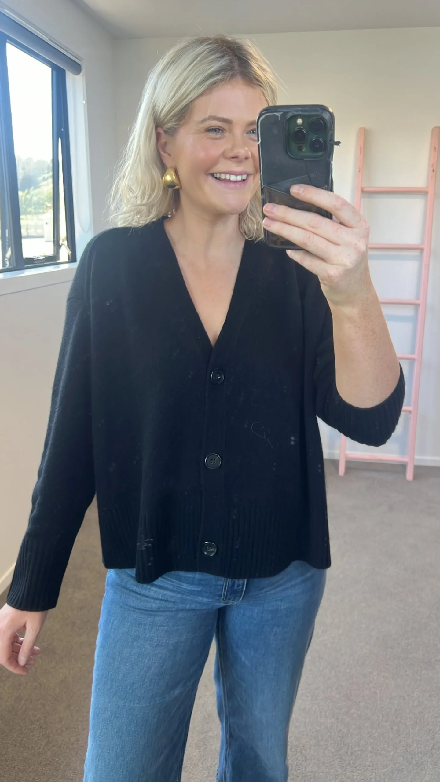 Aleger N.99 Cashmere Blend Oversized Cardigan - Black