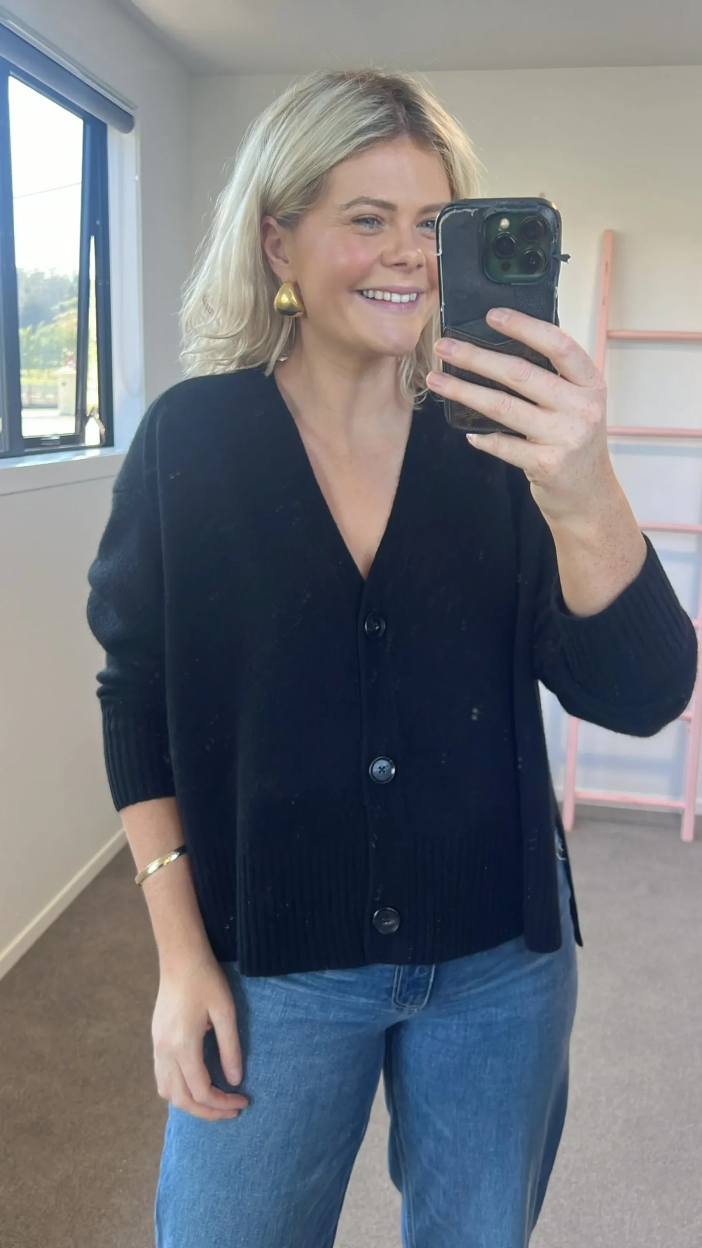 Aleger N.99 Cashmere Blend Oversized Cardigan - Black