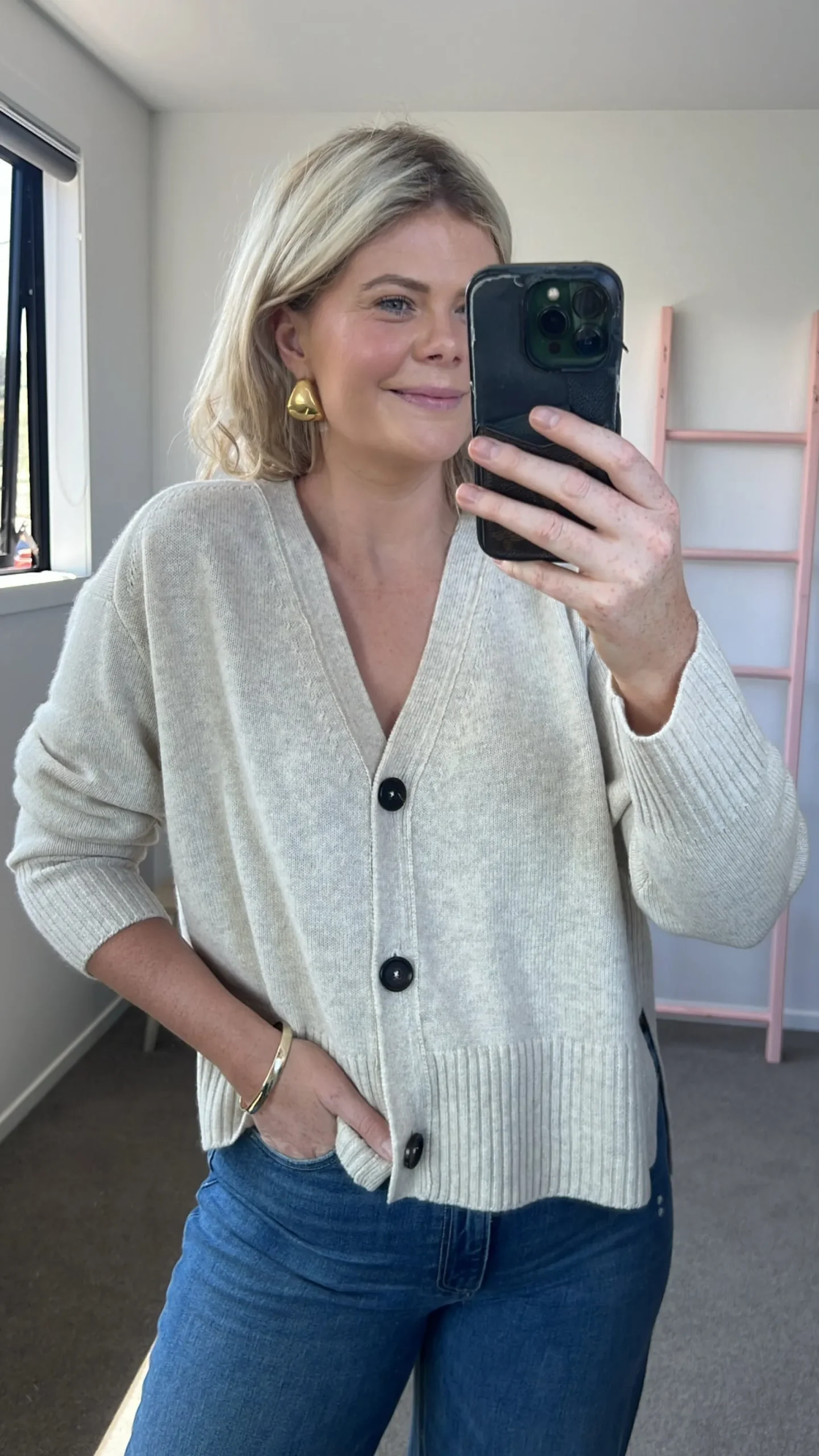 Aleger N.99 Cashmere Blend Oversized Cardigan - Sicily Blue