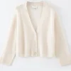 Aleger N.275 Cashmere Featherweight Cardigan - Pearl Shell