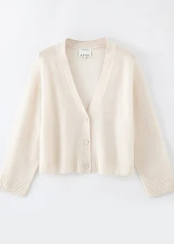 Aleger N.275 Cashmere Featherweight Cardigan - Pearl Shell