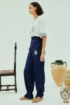 Alemais Casa Pant - Navy