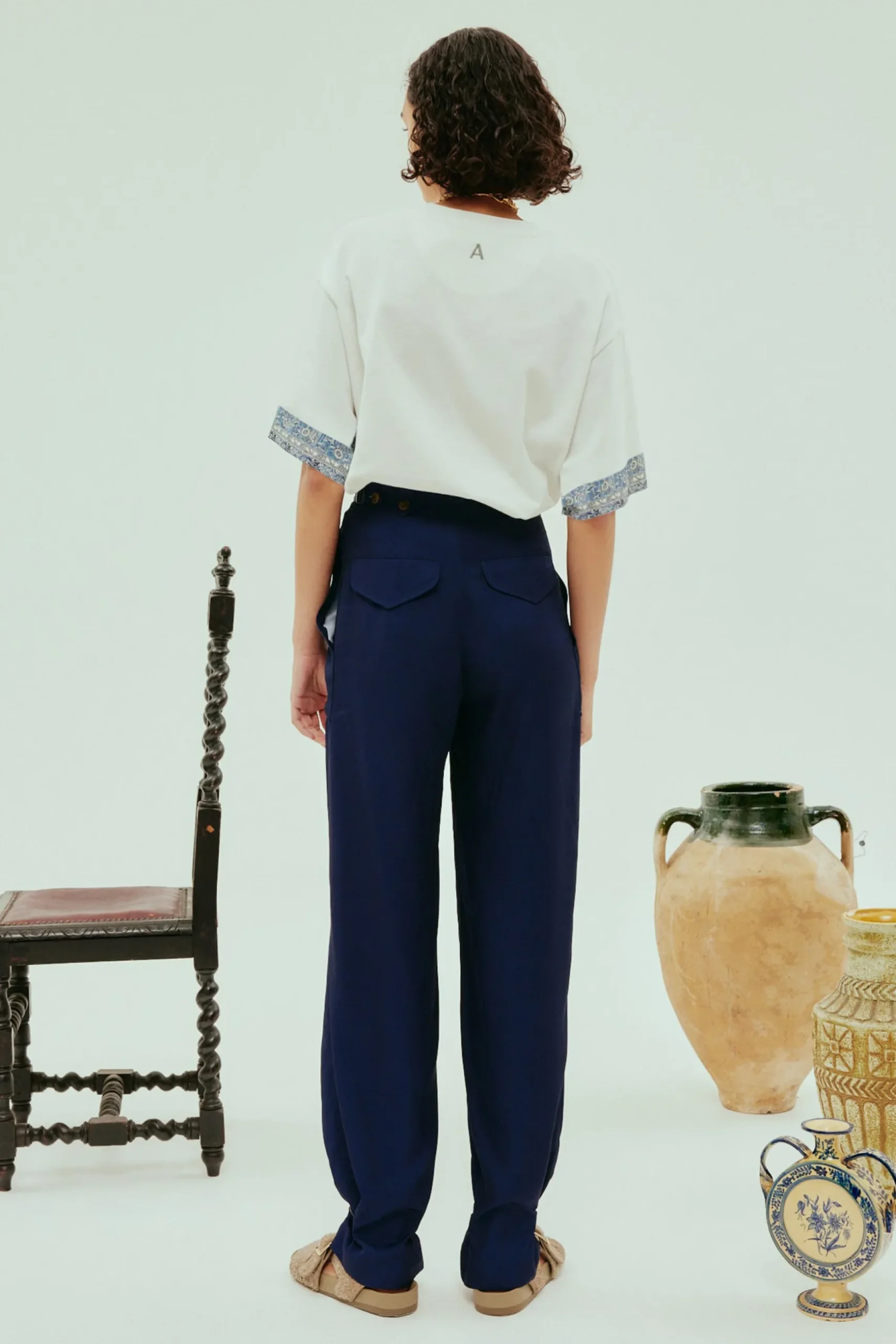 Alemais Casa Pant - Navy
