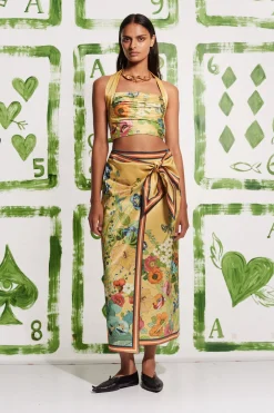 Alemais  Cresida Crop Top - Yellow