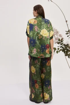 Alémais Avery Silk Pant - Green | PRE ORDER ARRIVING MID/LATE APRIL