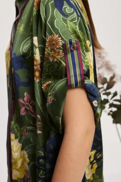 Alémais Avery Silk Shirt - Green | PRE ORDER ARRIVING MID/LATE APRIL