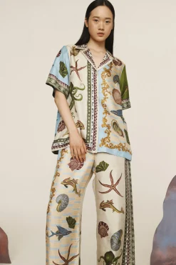 Alémais Bath House Silk Pant - Multi