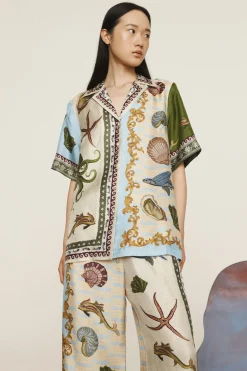 Alémais Bath House Silk Shirt - Multi