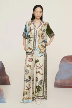 Alémais Bath House Silk Shirt - Multi