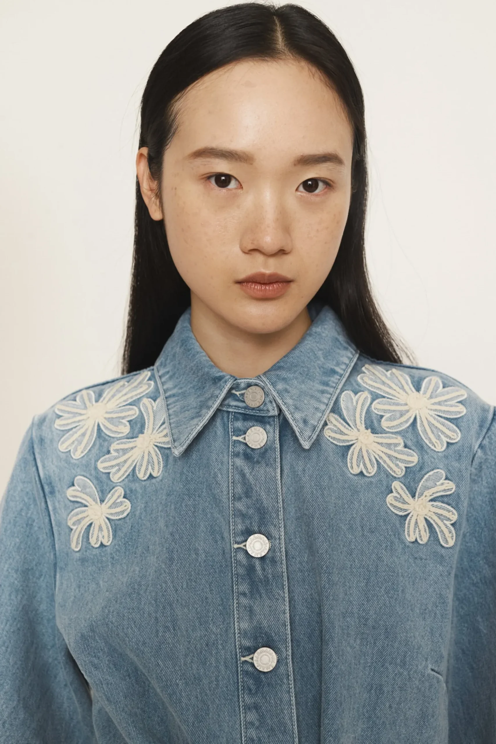 Alémais Charlene Denim Mini Dress - Light Wash