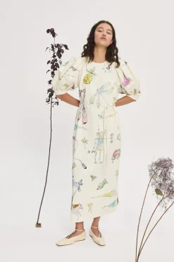 Alémais Court Midi Dress - Cream | PRE ORDER ARRIVING MID/LATE APRIL
