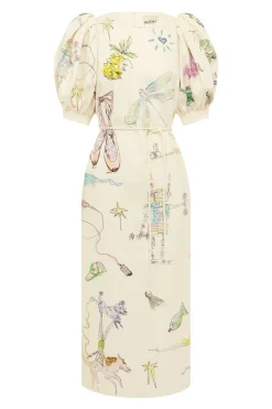 Alémais Court Midi Dress - Cream | PRE ORDER ARRIVING MID/LATE APRIL