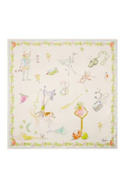 Alémais Court Silk Scarf - Blue | PRE ORDER ARRIVING MID/LATE APRIL