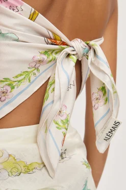 Alémais Court Silk Scarf - Blue | PRE ORDER ARRIVING MID/LATE APRIL
