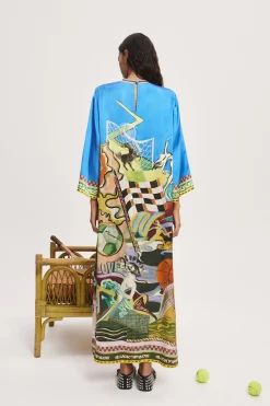 Alémais Lucky Pace Silk Midi Dress - Multi | PRE ORDER ARRIVING MID/LATE APRIL