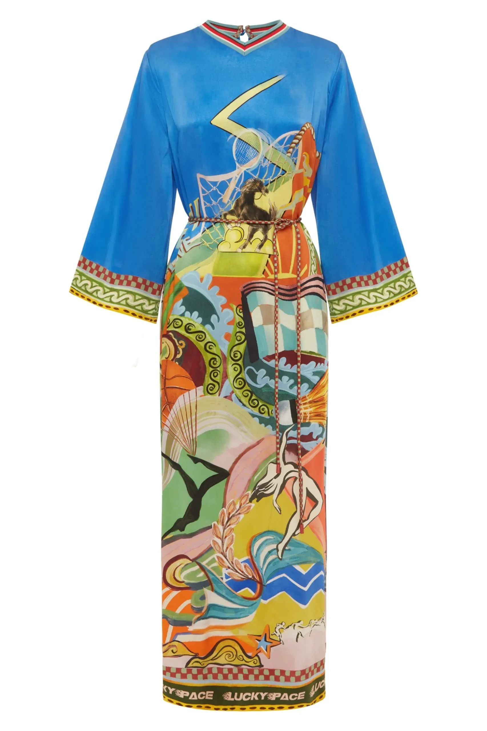 Alémais Lucky Pace Silk Midi Dress - Multi | PRE ORDER ARRIVING MID/LATE APRIL