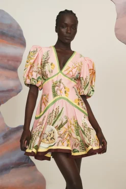 Alémais Papaya Mini Dress - Pink