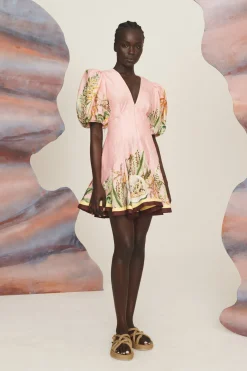 Alémais Papaya Mini Dress - Pink