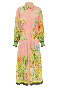 Alémais Papaya Shirtdress - Pink