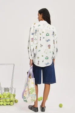 Alémais Play Embroidered Shirt - Cream | PRE ORDER ARRIVING MID/LATE APRIL