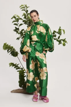 Alémais Sage Silk Blouse - Green | PRE ORDER ARRIVING MID/LATE APRIL