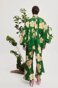 Alémais Sage Silk Blouse - Green | PRE ORDER ARRIVING MID/LATE APRIL