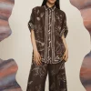 Alémais Sammy Silk Shirt - Chocolate