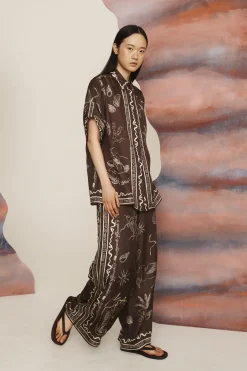 Alémais Sammy Silk Shirt - Chocolate