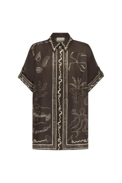 Alémais Sammy Silk Shirt - Chocolate