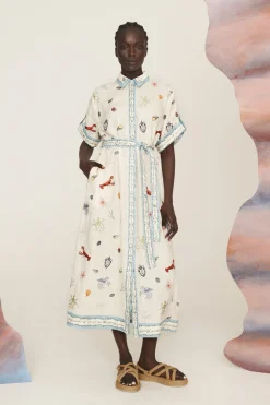 Alémais Sandy Embroidered Shirtdress - Multi