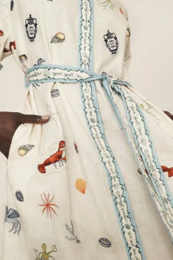 Alémais Sandy Embroidered Shirtdress - Multi
