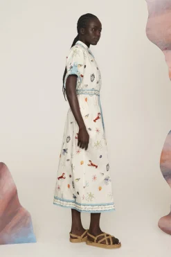 Alémais Sandy Embroidered Shirtdress - Multi