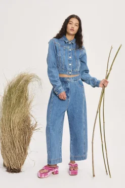 Alémais Stephi Cocoon Leg Denim Jean - Light Indigo | PRE ORDER ARRIVING EARLY/MID MAY
