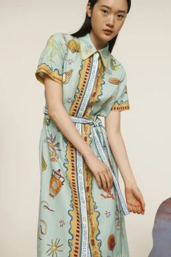 Alémais Surrealist Summer Shirtdress - Multi