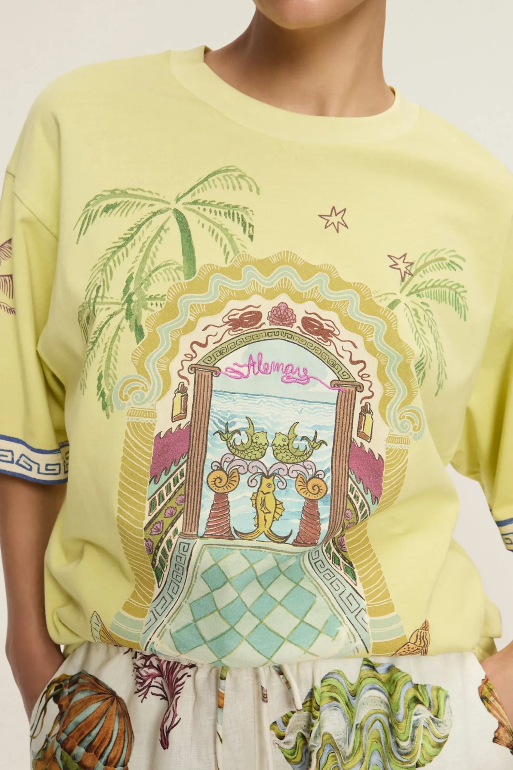 Alémais Surrealist Summer Lemon Tee - Lemon