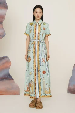Alémais Surrealist Summer Shirtdress - Multi