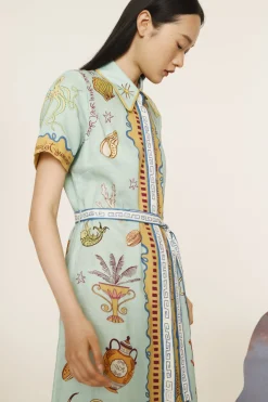 Alémais Surrealist Summer Shirtdress - Multi