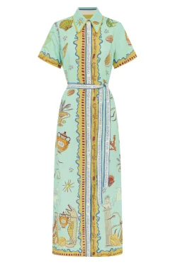Alémais Surrealist Summer Shirtdress - Multi