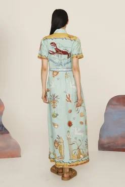 Alémais Surrealist Summer Shirtdress - Multi
