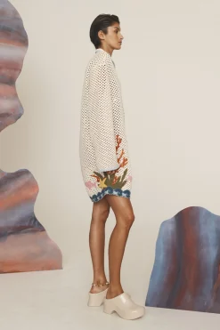 ALÉMAISSPLASH MINI DRESS (CREAM)