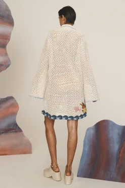 ALÉMAISSPLASH MINI DRESS (CREAM)