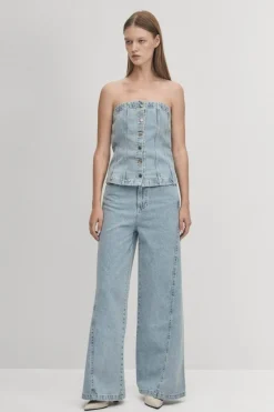Alohas Magda Denim Pants - Blue