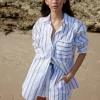Aston Studio Buddy Shirt - Celeste Stripe