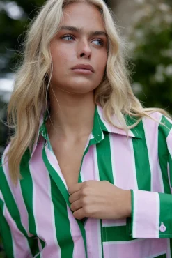 Aston Studio Buddy Shirt - Baby/Forest Stripe