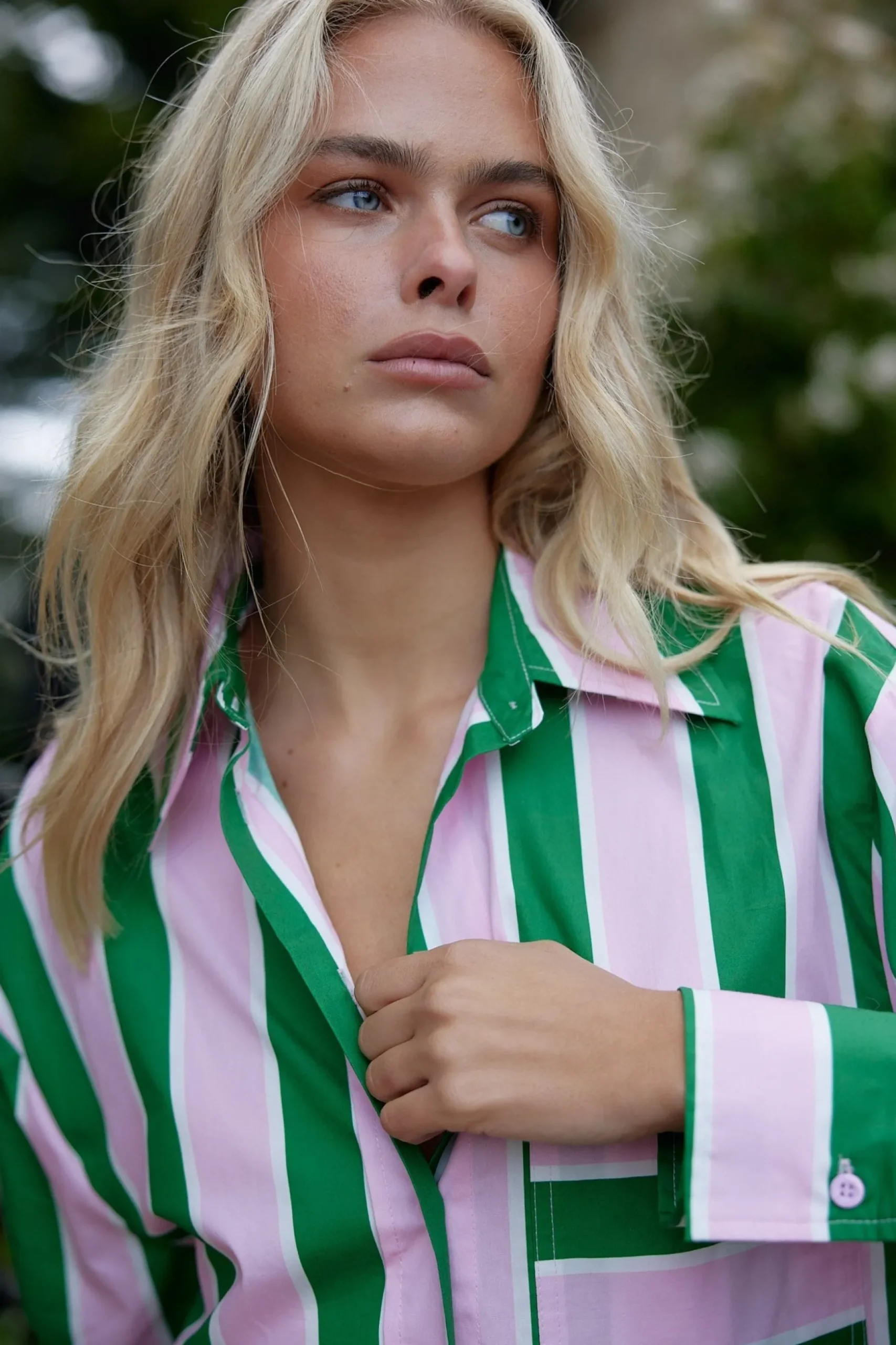 Aston Studio Buddy Shirt - Baby/Forest Stripe