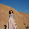 Aston Studio Rue Dress - Seashell/Iceberg