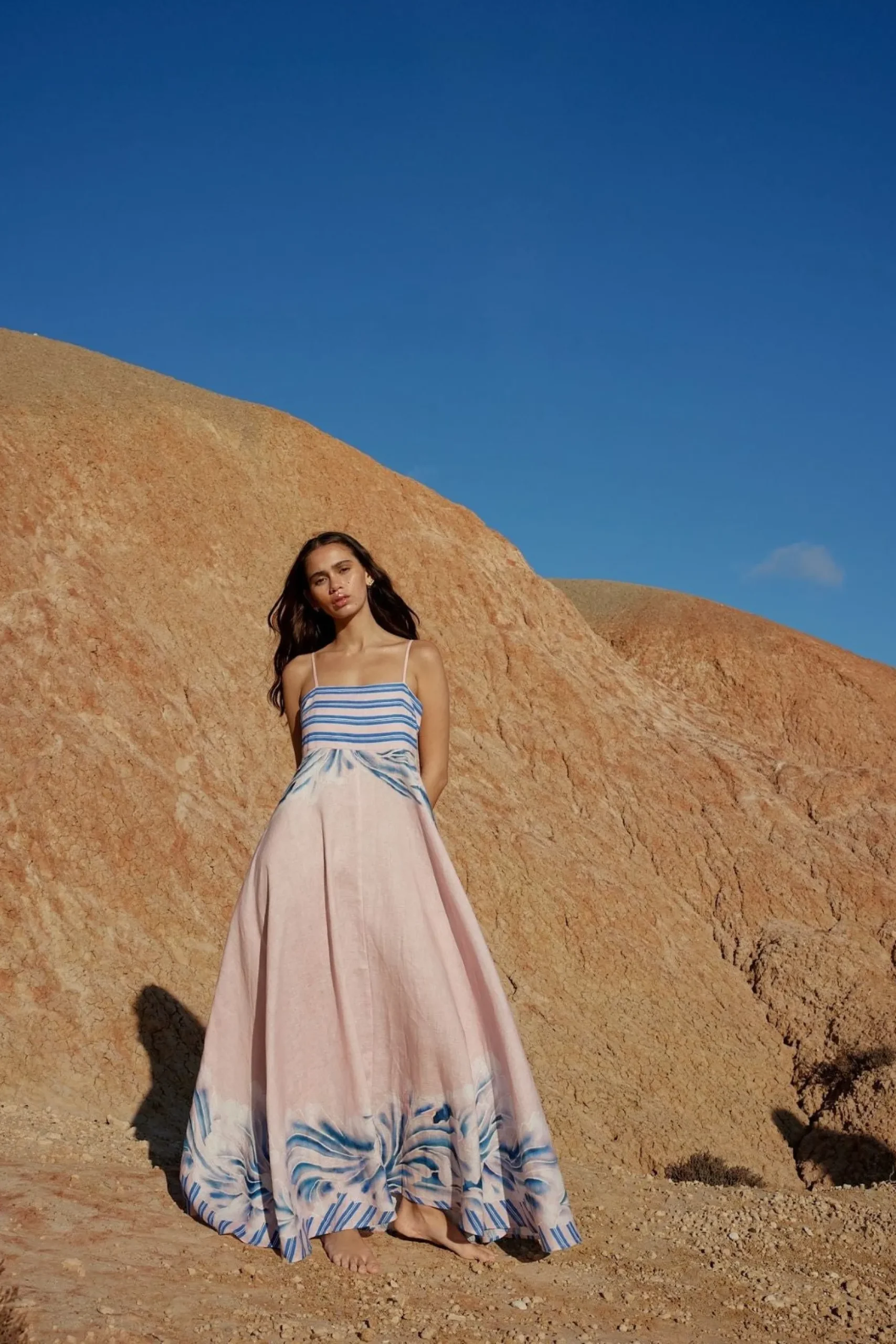 Aston Studio Rue Dress - Seashell/Iceberg