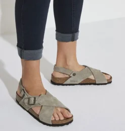 Birkenstock Tulum SFB Suede (Regular) - Taupe